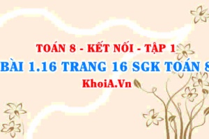 Bài 1.16 trang 16 SGK Toán 8 tập 1 Kết nối tri thức